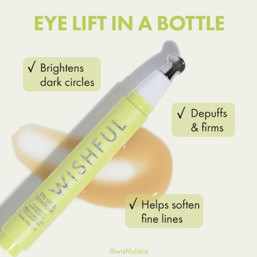 Huda Beauty Wishful Lift & Contour 1% Bakuchiol & Peptide Eye Serum | Brand New